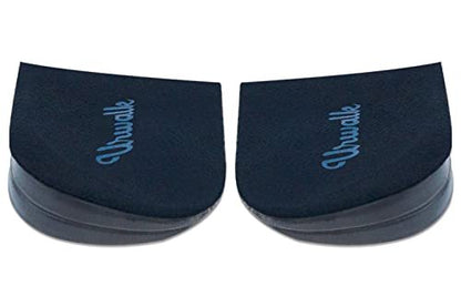 Urwalk 3-lagige verstellbare Korrektur-Einlegesohlen für Supination und Überpronation – Medialer & Lateraler Fersenkeil für Fußausrichtung, Knieschmerzen, O-Beine, Arthrose (Schwarz - Groß)