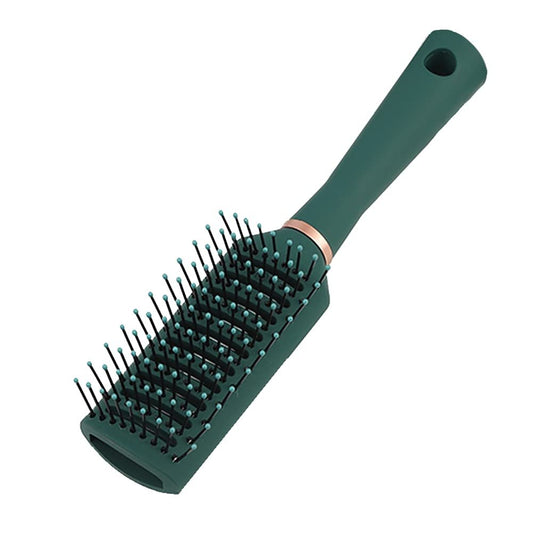 RN BEAUTY Entwirrbürste Antistatische Haarbürste mit Nylonstiften für nasses und trockenes Haar, Föhnbürste, Massagebürste für alle Haartypen, Dunkelgrün (Vented)