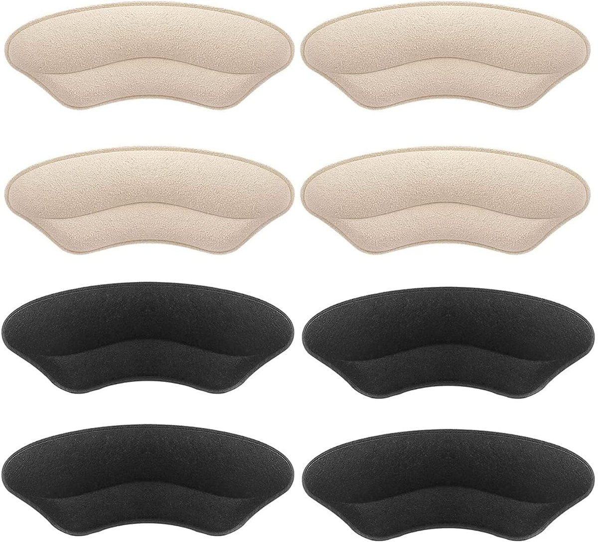 Makryn Premium Fersenpolster Einlagen Grips Liner für Damen Herren, Rückseite der Protektoren Polster verhindern zu große Schuhe vom Rutschen, Blasen, Füller lose Passform (Mehrfarbig 4 Paare)