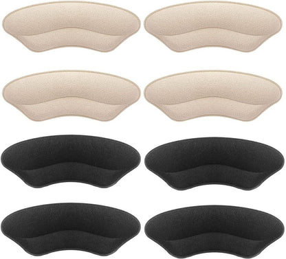 Makryn Premium Fersenpolster Einlagen Grips Liner für Damen Herren, Rückseite der Protektoren Polster verhindern zu große Schuhe vom Rutschen, Blasen, Füller lose Passform (Mehrfarbig 4 Paare)