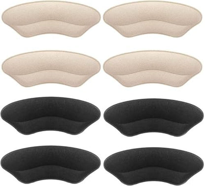 Makryn Premium Fersenpolster Einlagen Grips Liner für Damen Herren, Rückseite der Protektoren Polster verhindern zu große Schuhe vom Rutschen, Blasen, Füller lose Passform (Mehrfarbig 4 Paare)