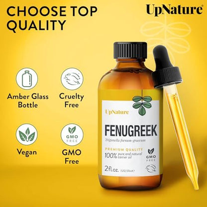 UpNature Bockshornklee Öl – 100% reines Bockshornkleesamen-Extrakt ätherisches Öl, 60 ml