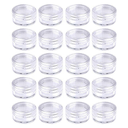 Medsuo 20 Stück 5 ml Klare Probendöschen – Leere kleine Reisebehälter, auslaufsicher, nachfüllbare Kosmetikdosen mit Deckel, Aufbewahrungsdose für Lippenbalsam, Peeling, DIY Kosmetik