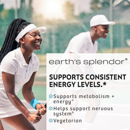 Earth's Splendor Energiepräparate mit Vitamin B12, ohne künstliche Farb- oder Geschmacksstoffe, glutenfrei, Unterstützung des Energiestoffwechsels (1000 µg, 200 Tabletten)