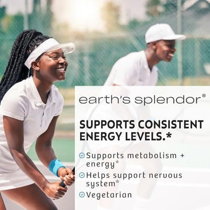 Earth's Splendor Energiepräparate mit Vitamin B12, ohne künstliche Farb- oder Geschmacksstoffe, glutenfrei, Unterstützung des Energiestoffwechsels (1000 µg, 200 Tabletten)