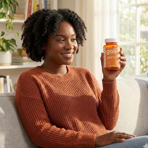 Goli Superfruits Beauty Gummies mit Bambus-Silizium – Vitamine A, C, E, Zink – Kollagen-Unterstützung mit Superfrucht-Mischung – Vegan, Non-GMO, Glutenfrei