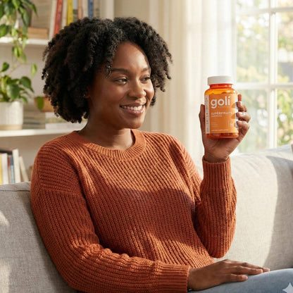 Goli Superfruits Beauty Gummies mit Bambus-Silizium – Vitamine A, C, E, Zink – Kollagen-Unterstützung mit Superfrucht-Mischung – Vegan, Non-GMO, Glutenfrei
