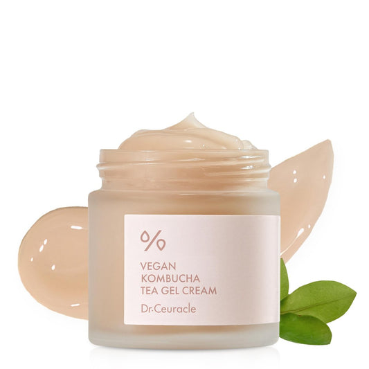 Dr.Ceuracle Vegan Kombucha Tea Gel Cream – Leichte, wasserreiche Feuchtigkeitscreme mit Kombucha-Tee-Extrakt und Sonnenblumenkernöl, Koreanische Hautpflege (75 g / 2,64 oz)