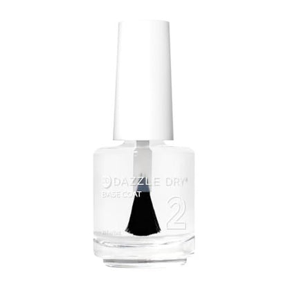 Dazzle Dry Base Coat – Schritt 2 – Schnelltrocknender transparenter Unterlack für langanhaltende, ungiftige Maniküre (15 ml)