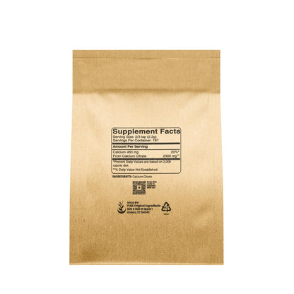 Pure Original Ingredients Calcium Citrat (450g) – Calciumpräparat ohne Zusatzstoffe oder Füllstoffe