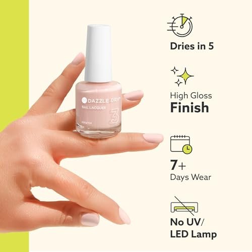 Dazzle Dry Nagellack (Schritt 3) - Peacefully Me - Zartes Blassrosa mit warmen Untertönen (0,5 fl oz)