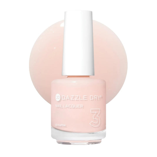 Dazzle Dry Nagellack (Schritt 3) – Livin' La Vida Yoga – Weiches, cremiges Altrosa mit schimmernden Diamantstaub-Partikeln, halbdeckend (0,5 fl oz)