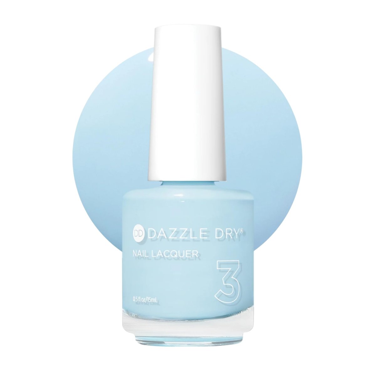Dazzle Dry Nagellack (Schritt 3) - Lotion, Please! - Helles puderblau mit grauen Untertönen – Volle Deckung, Creme-Finish (0,5 fl oz)