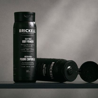 Brickell Herrenprodukte Stay Fresh Körperpuder für Männer, natürlich und biologisch, talkumfrei, absorbiert Schweiß, hält die Haut trocken, unparfümiert, 142 g