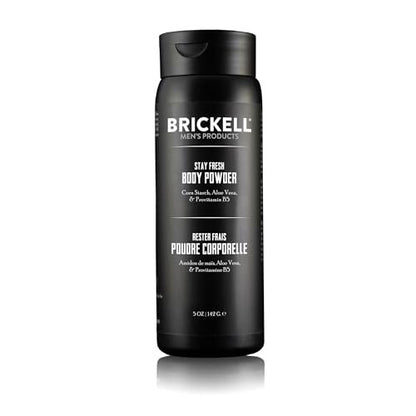 Brickell Herrenprodukte Stay Fresh Körperpuder für Männer, natürlich und biologisch, talkumfrei, absorbiert Schweiß, hält die Haut trocken, unparfümiert, 142 g