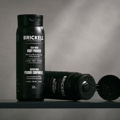 Brickell Herrenprodukte Stay Fresh Körperpuder für Männer, natürlich und biologisch, talkumfrei, absorbiert Schweiß, hält die Haut trocken, unparfümiert, 142 g