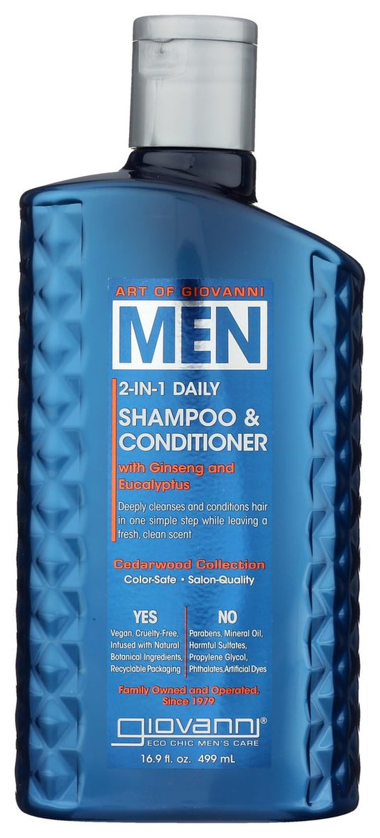Giovanni Cosmetics Men 2-in-1 Shampoo & Conditioner, 500 ml