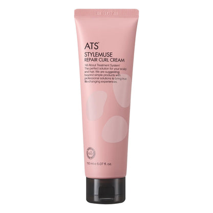 ATS Professional STYLEMUSE Reparatur Curl Creme Volumen, natürlicher Halt & Geschmeidigkeit, 150 ml, Pink