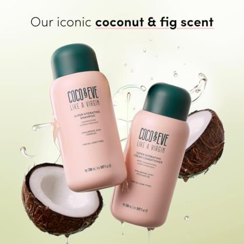 Coco & Eve Like A Virgin Super Hydrating Shampoo – Sulfatfrei mit Arganöl & Kokosnuss für trockenes, geschädigtes, coloriertes & krauses Haar (250 ml)