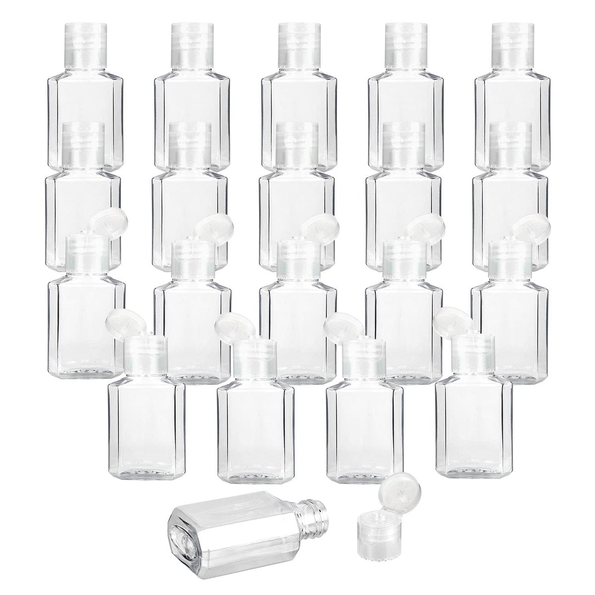 Saiveina 30 Stück 30 ml Reiseflaschen, leere Handdesinfektionsflaschen, tragbare, nachfüllbare Behälter für Geschäftsreisen