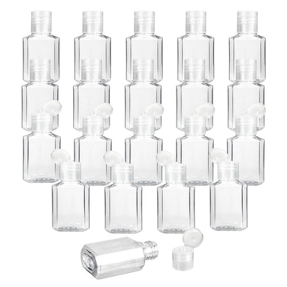 Saiveina 30 Stück 30 ml Reiseflaschen, leere Handdesinfektionsflaschen, tragbare, nachfüllbare Behälter für Geschäftsreisen