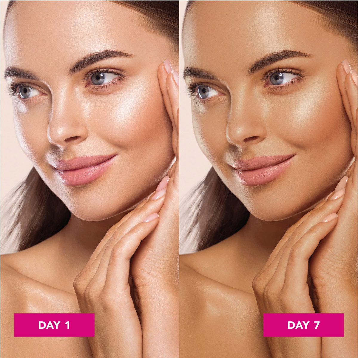 Jergens Natural Glow Gesicht Selbstbräuner Lotion mit SPF 20, für helle bis mittlere Hauttöne, täglicher Sonnenschutz, ölfrei, Breitspektrum UVA/UVB Schutz, 2er Pack (2 x 59 ml)