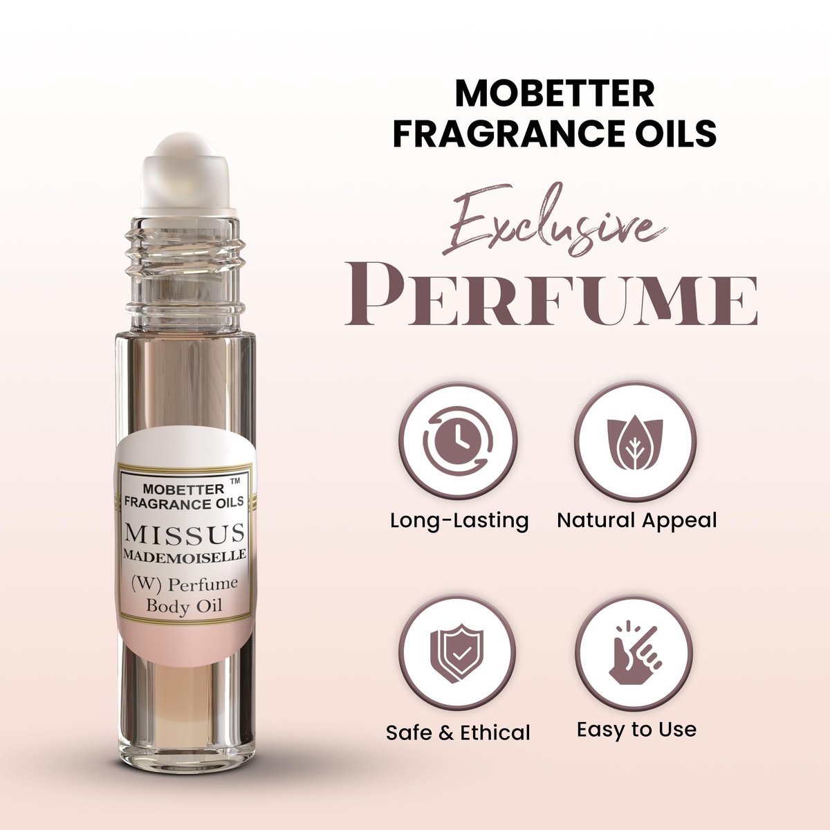 MOBETTER FRAGRANCE OILS Missus Mademoiselle Parfüm Körperöl für Frauen - 0,33 Fl Oz