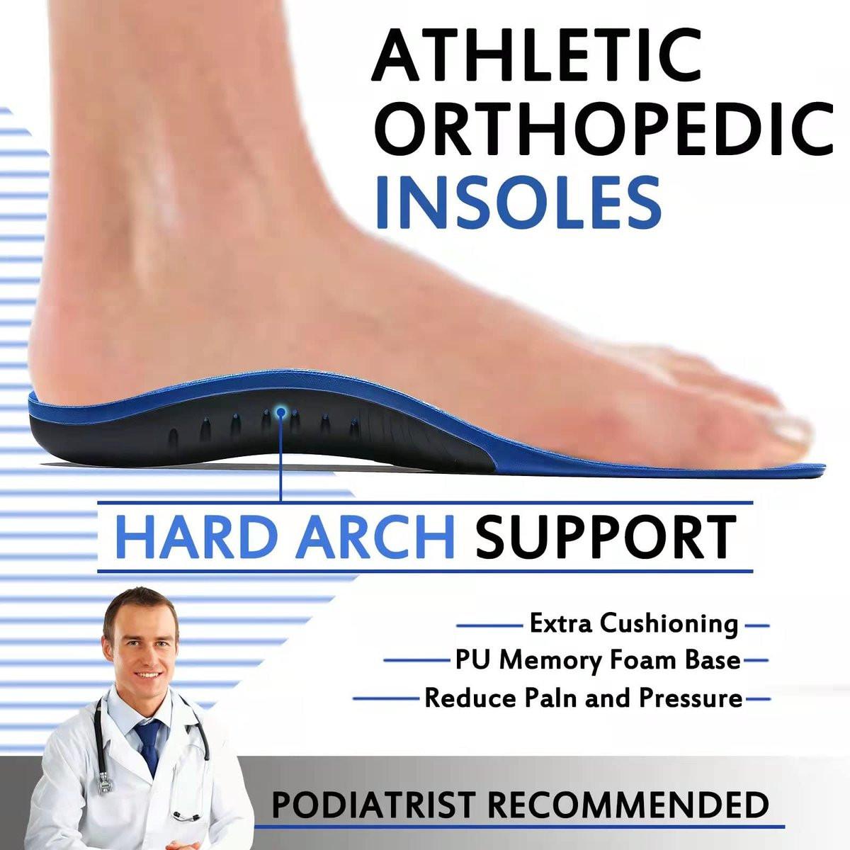 Plantarfasziitis Einlagen, Hohe Fußgewölbeunterstützung Schuheinlagen für Männer Frauen, Orthopädische Gel-Lauf-Einlagen für Plattfüße - Fußgewölbeschmerz - Pronation - Metatarsalgie Schmerzlinderung Schwere Unterstützung (Zuschneidbar)
