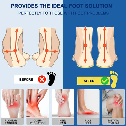 Plantarfasziitis Einlagen, Hohe Fußgewölbeunterstützung Schuheinlagen für Männer Frauen, Orthopädische Gel-Lauf-Einlagen für Plattfüße - Fußgewölbeschmerz - Pronation - Metatarsalgie Schmerzlinderung Schwere Unterstützung (Zuschneidbar)