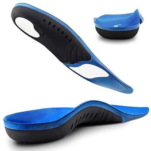 Plantarfasziitis Einlagen, Hohe Fußgewölbeunterstützung Schuheinlagen für Männer Frauen, Orthopädische Gel-Lauf-Einlagen für Plattfüße - Fußgewölbeschmerz - Pronation - Metatarsalgie Schmerzlinderung Schwere Unterstützung (Zuschneidbar)