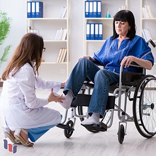 Hugh Ugoli Damen Rayon Diabetikersocken, lockere Passform, nahtlose Zehen & nicht einschnürendes Bündchen für geschwollene Füße, weich, extra breit und dehnbar, 3 Paar, Schwarz, Schuhgröße: 10-12