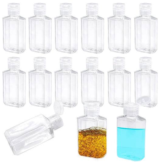 40 Stück 60 ml Plastik-Nachfüllflaschen mit Klappdeckel – Leere, wiederverwendbare Reisebehälter für Shampoo, Duschgel, Lotion & Handdesinfektionsmittel