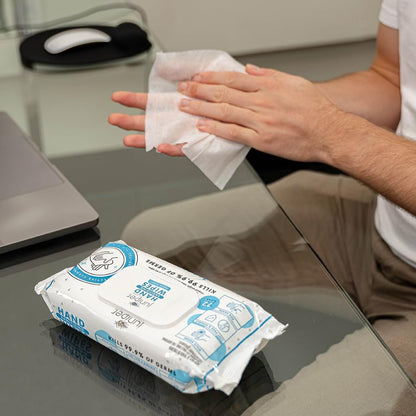 Juniper CLEAN Handdesinfektionstücher, 3er Pack, 216 Tücher, frischer Duft, fusselfrei & reißfest