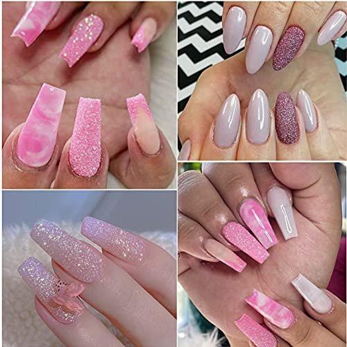 Holografisches Leucht-Nagelpuder-Glitzer-Set, 6 Farben 3D-Schimmer-Nagelkunst-Pigmente, schimmernde Glitzer-Maniküre-Dekorationen