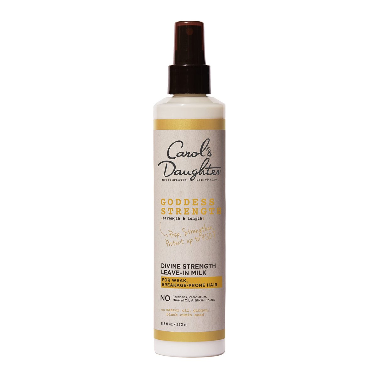 Carol's Daughter Leave In Conditioner, 237 ml - Goddess Strength Divine Strength Hair Milk mit Rizinusöl für geschwächtes, welliges, lockiges und krauses Haar