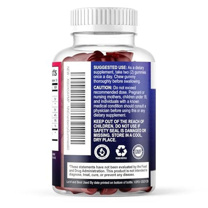 Cranberry-Extrakt 504 mg pro Portion – Cranberry-Gummis zur Unterstützung der Harngesundheit – Hilft zu reinigen und zu schützen, Cranberry-Gummi-Supplement + Vitamin C, kaubare Cran für Frauen – 60 Gummis