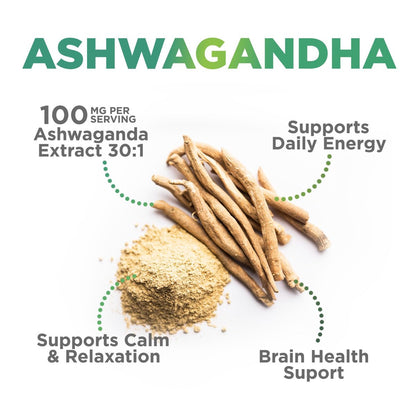 Ashwagandha Gummis – Fortschrittliche Ashwagandha-Gummi-Formel für den täglichen Gebrauch – Natürliche Antioxidans-Unterstützung & Gehirngesundheit – Natürliche Ruhe, Entspannung & Immununterstützung – Beerengeschmack – 60 Gummis