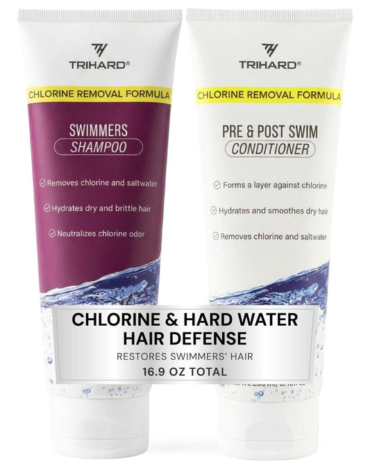 TRIHARD Chlorine Defense Shampoo und Conditioner Set – Schutz und Feuchtigkeit für Schwimmer