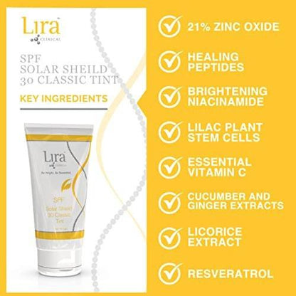 Lira Clinical Solar Shield 30 Classic Tint 2 oz / 60 ml – Sonnenschutz mit getöntem Finish