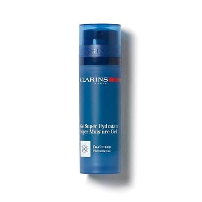 CLARINSMEN Super Moisture Gel – Feuchtigkeitsgel für Männer mit kühlender Wirkung, mattiert, beruhigt und spendet Feuchtigkeit
