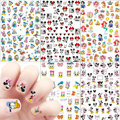 Designer Nagelaufkleber Aufkleber Niedlich 3D Selbstklebend Cartoon Nagel Sticker für Frauen DIY Nageldesign Acrylnägel Dekoration 5 Blatt