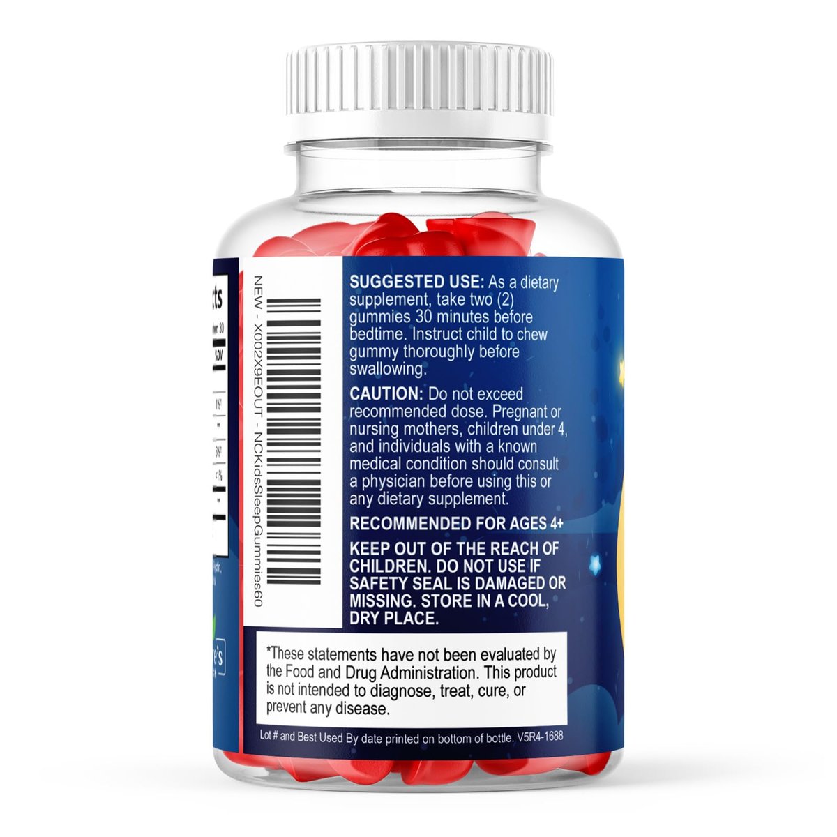 Nature's Choice Melatonin Gummis für Kinder – 2 mg Melatonin pro Portion – Natürlicher Beerengeschmack – 60 Gummis – Nicht-GVO, Vegan