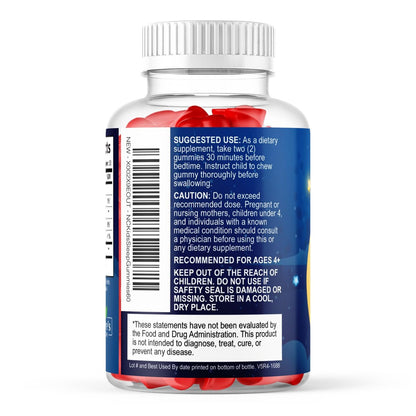 Nature's Choice Melatonin Gummis für Kinder – 2 mg Melatonin pro Portion – Natürlicher Beerengeschmack – 60 Gummis – Nicht-GVO, Vegan
