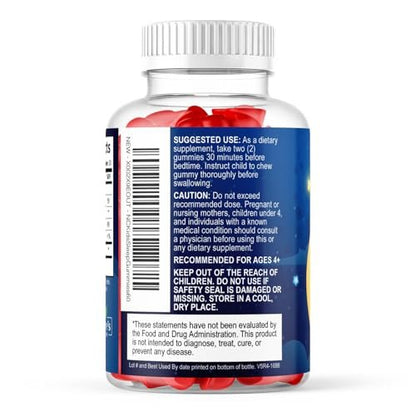 Nature's Choice Melatonin Gummis für Kinder – 2 mg Melatonin pro Portion – Natürlicher Beerengeschmack – 60 Gummis – Nicht-GVO, Vegan