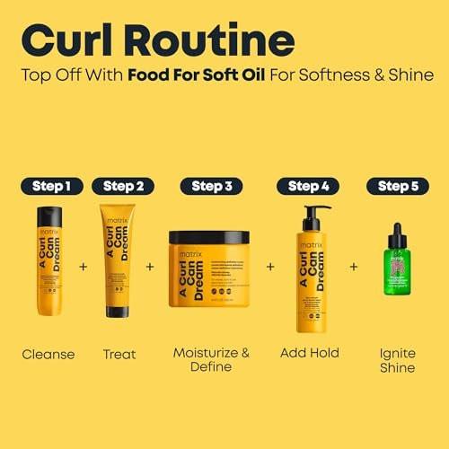 Matrix A Curl Can Dream Leichtes Haar- und Kopfhautöl für lockiges & krauses Haar – Frizz-Kontrolle mit Manuka-Honig-Extrakt, silikonfrei, 4,4 Fl Oz
