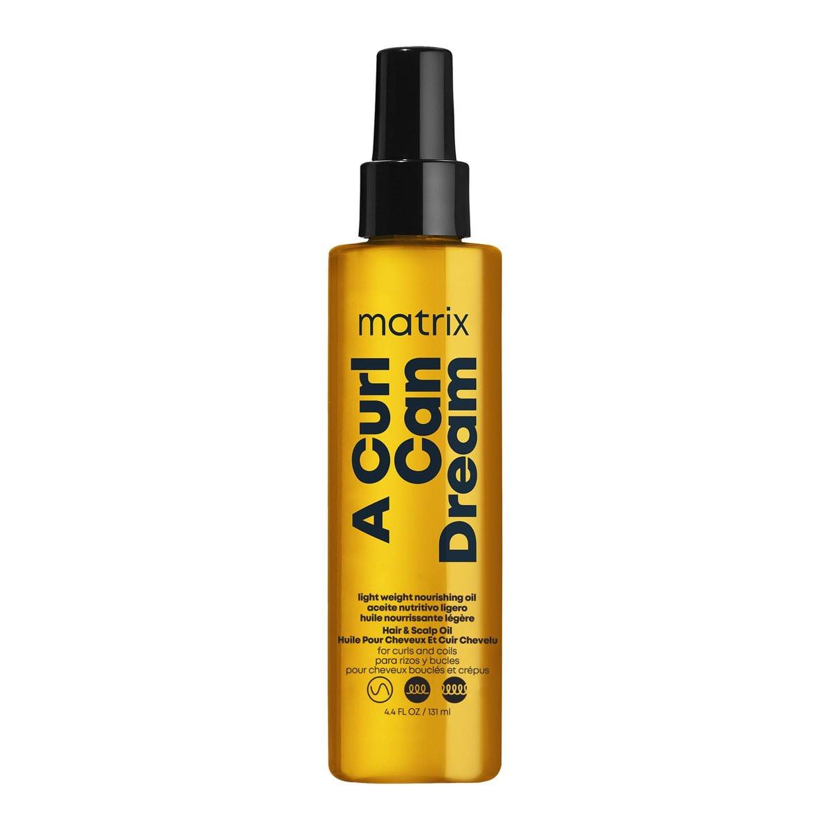 Matrix A Curl Can Dream Leichtes Haar- und Kopfhautöl für lockiges & krauses Haar – Frizz-Kontrolle mit Manuka-Honig-Extrakt, silikonfrei, 4,4 Fl Oz