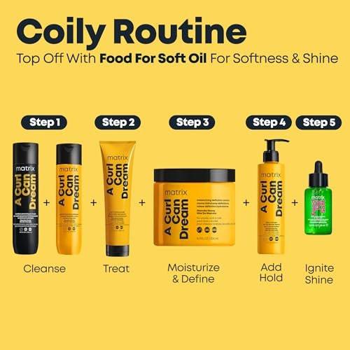 Matrix A Curl Can Dream Leichtes Haar- und Kopfhautöl für lockiges & krauses Haar – Frizz-Kontrolle mit Manuka-Honig-Extrakt, silikonfrei, 4,4 Fl Oz