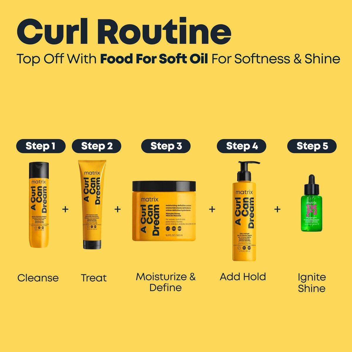 Matrix A Curl Can Dream Leichtes Haar- und Kopfhautöl für lockiges & krauses Haar – Frizz-Kontrolle mit Manuka-Honig-Extrakt, silikonfrei, 4,4 Fl Oz
