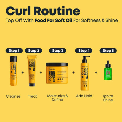 Matrix A Curl Can Dream Leichtes Haar- und Kopfhautöl für lockiges & krauses Haar – Frizz-Kontrolle mit Manuka-Honig-Extrakt, silikonfrei, 4,4 Fl Oz