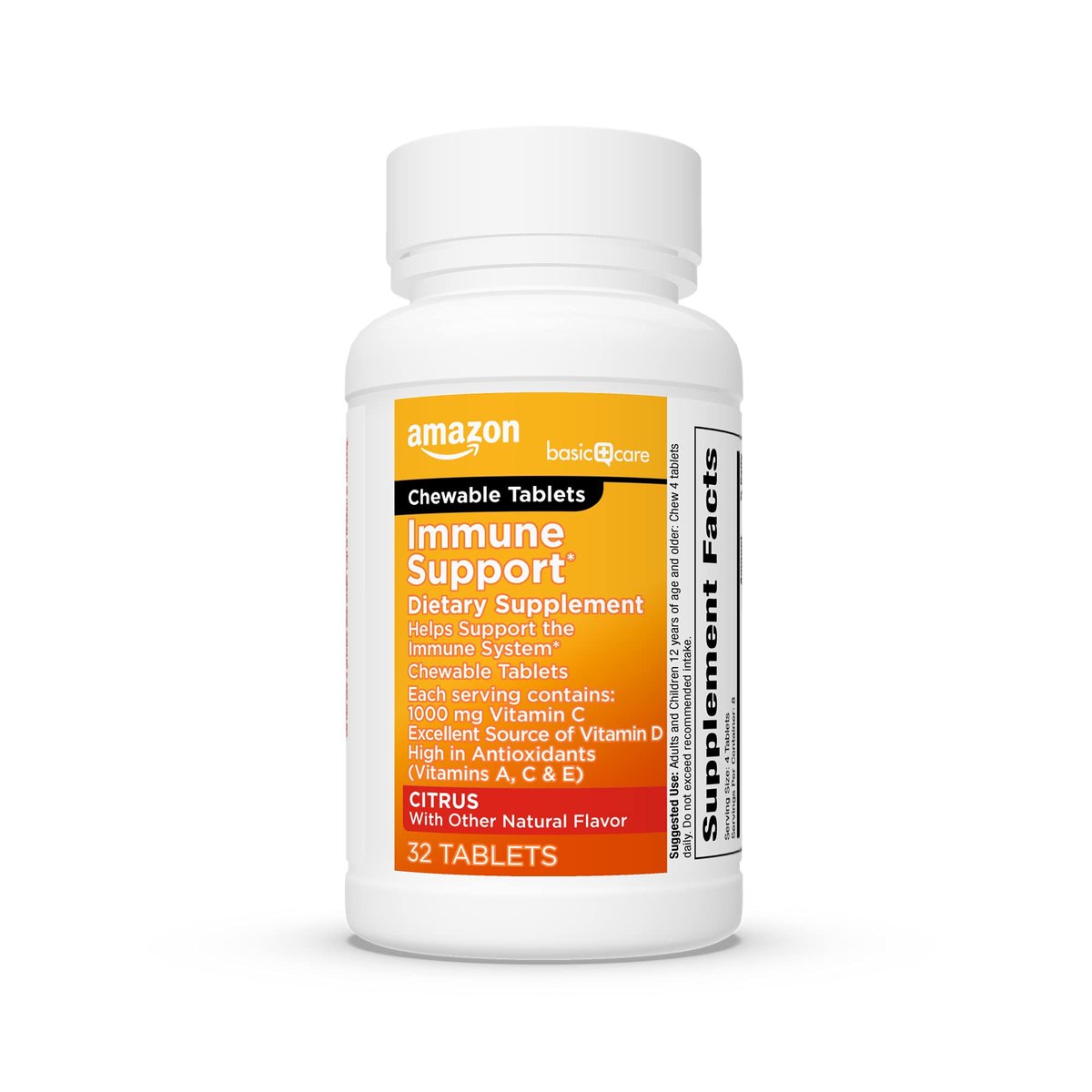 Immununterstützung mit Vitamin D und Antioxidantien – Citrus Kaugummitabletten, 32 Stück